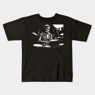 skeleton drummer Kids T-Shirt